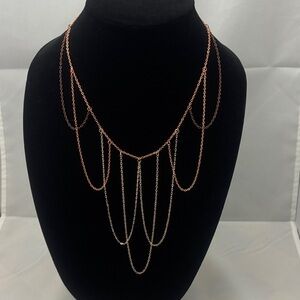 Hand Crafted Rose Gold Layered Necklace